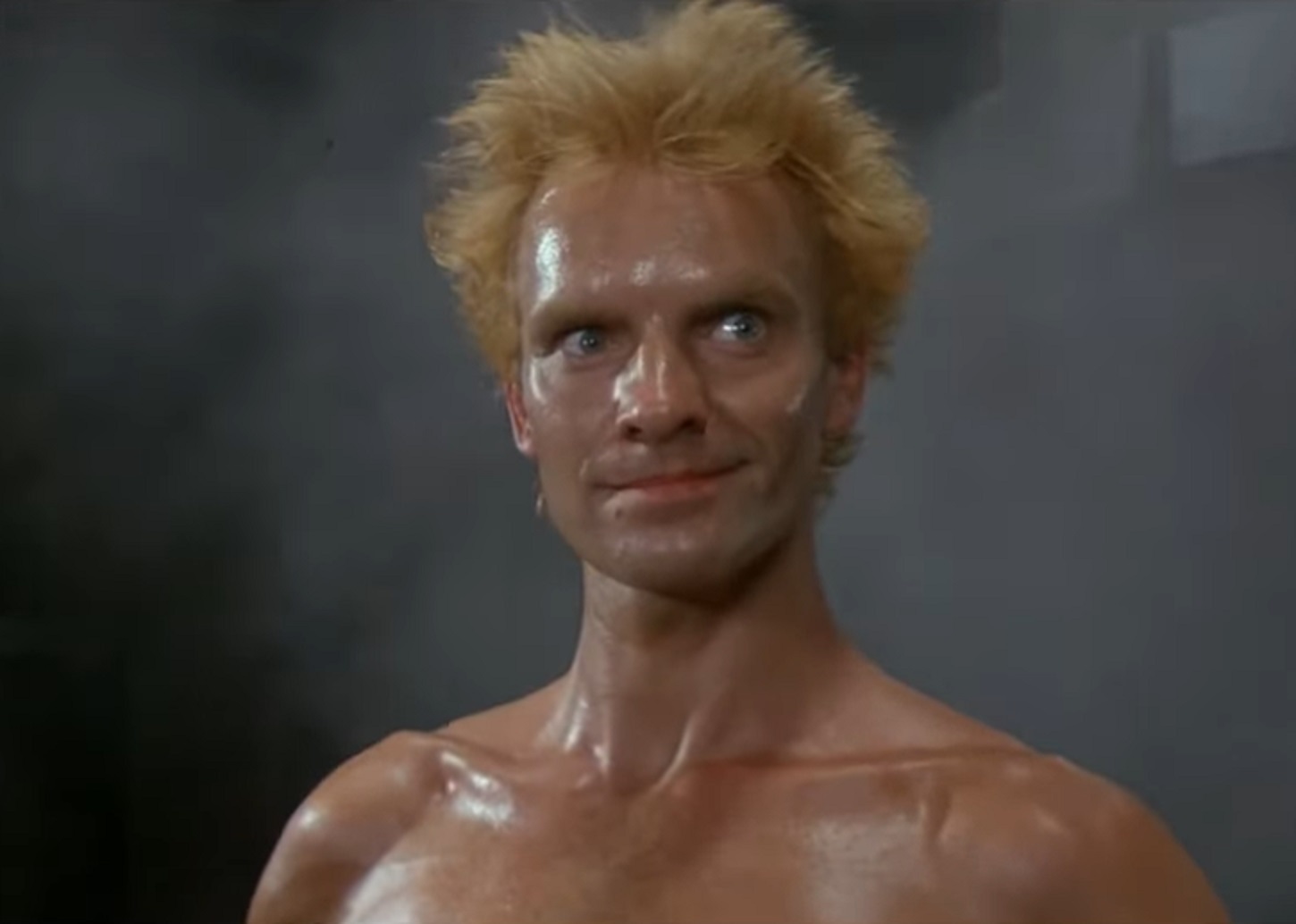 Sting is smiling and looking at side - from Dune (1984)