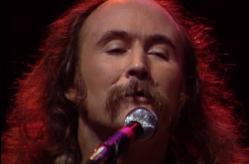 David Crosby performing on stage in documentary