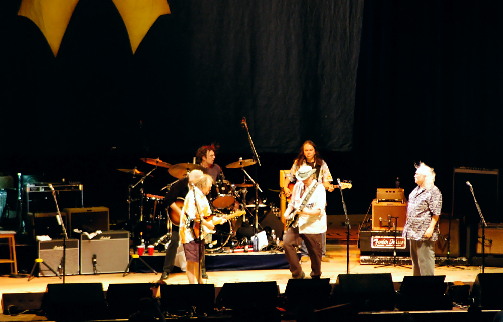 Crosby performing on stage