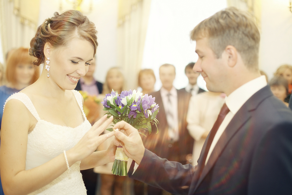 Wedding ceremony in a registry office
