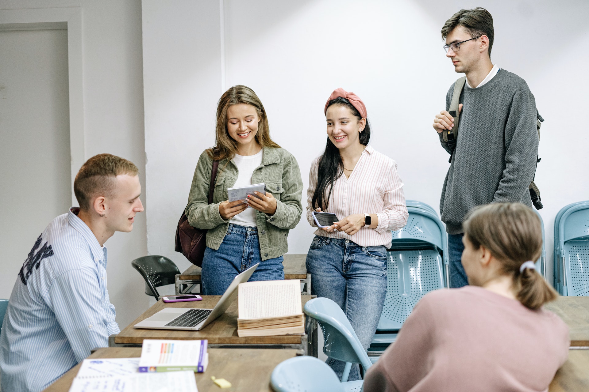 Group of students sitting at classroom
