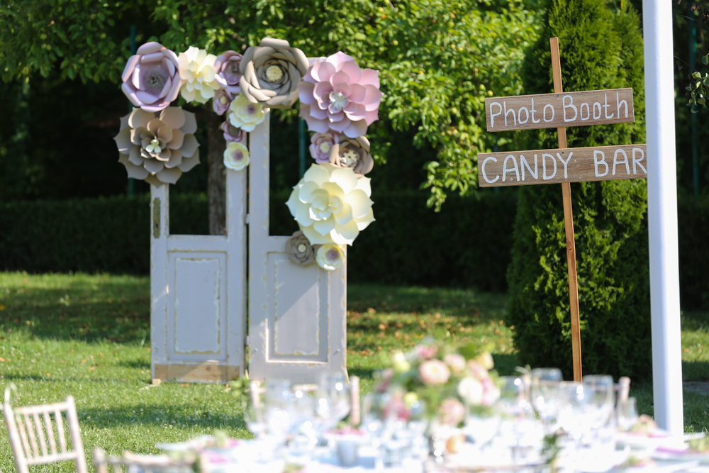 photo booth at a wedding