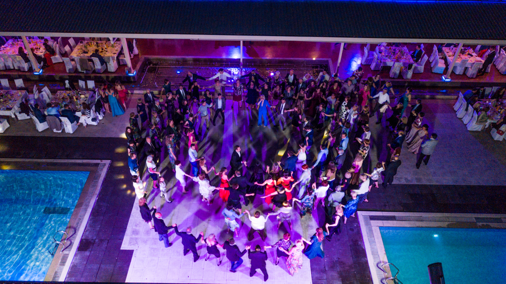 Guests Dance on a wedding night