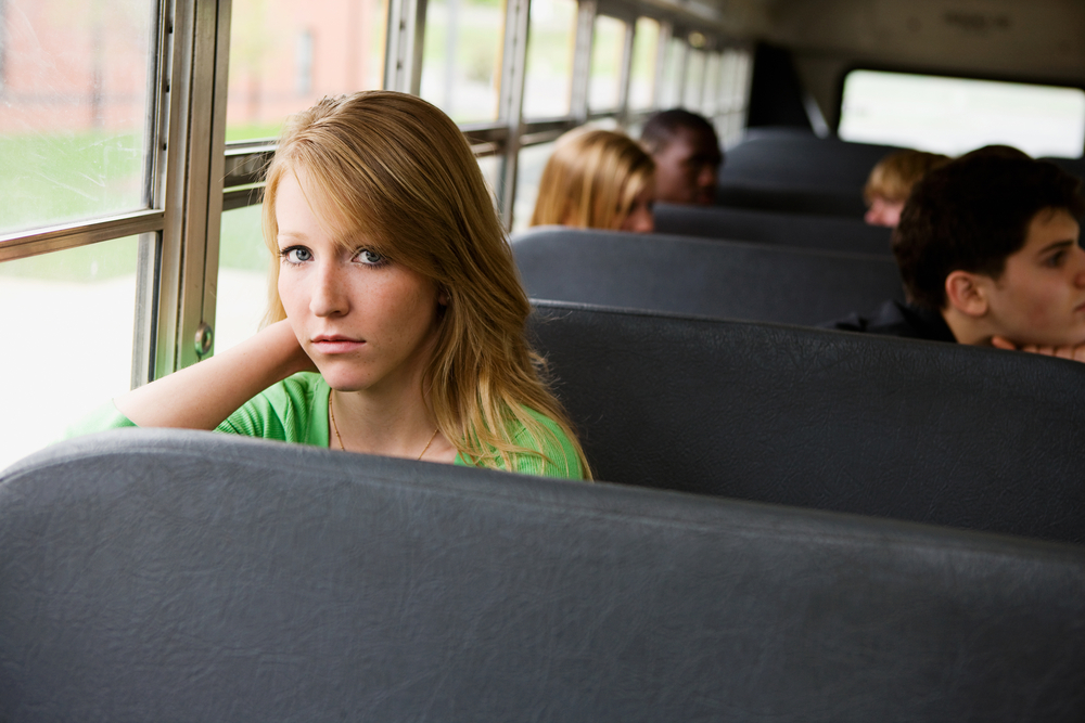 Angry Teen Rides Bus To School