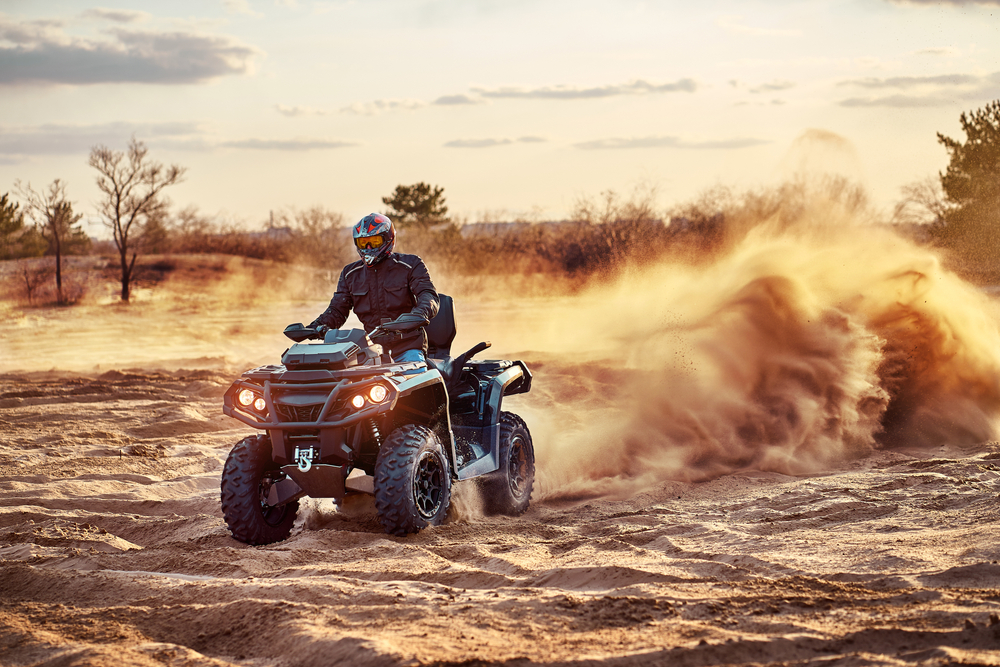 Person riding ATV