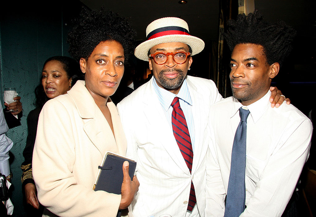Spike lee and family members looking at camera