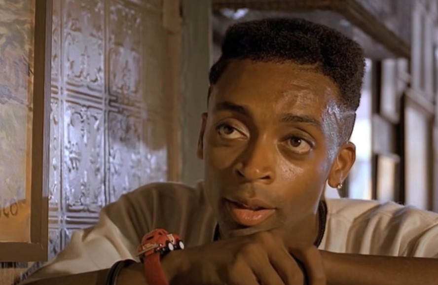 Spike Lee at Do the Right Thing in pizza shop