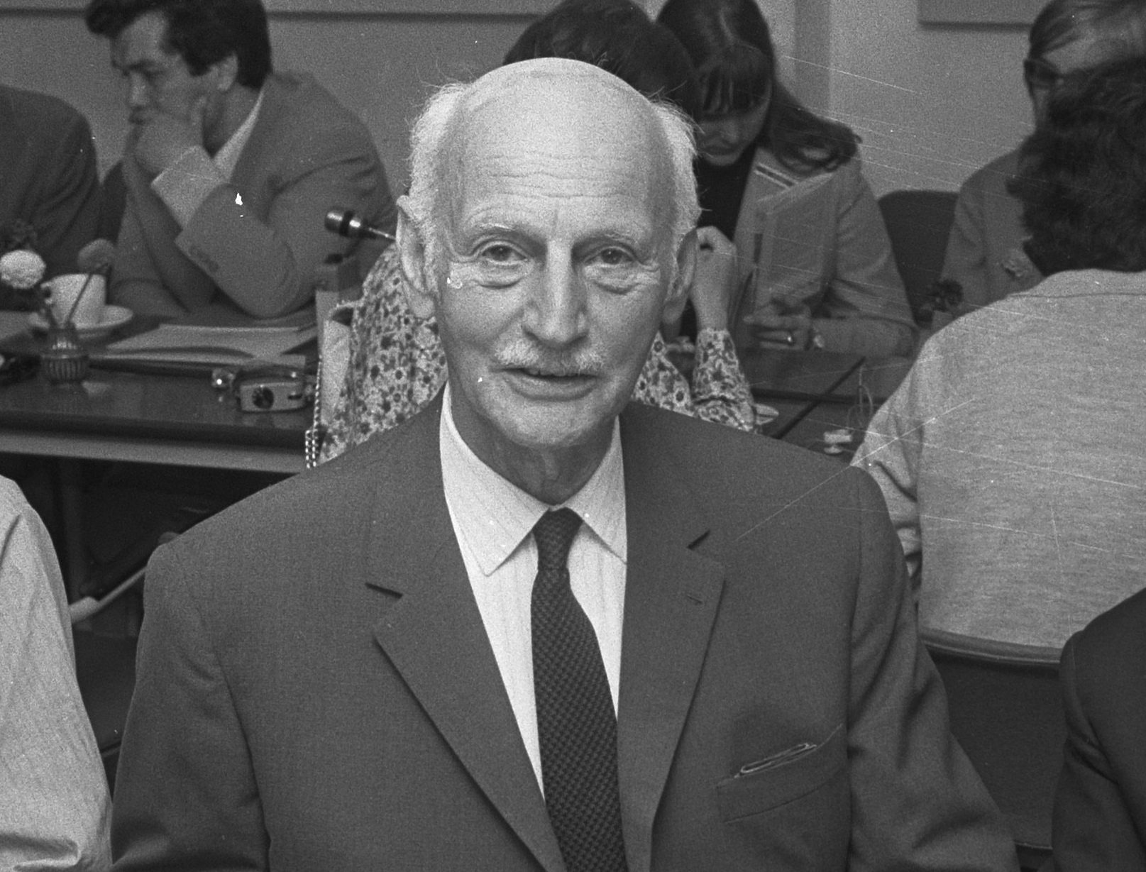 Otto Frank looking at camera - 1968