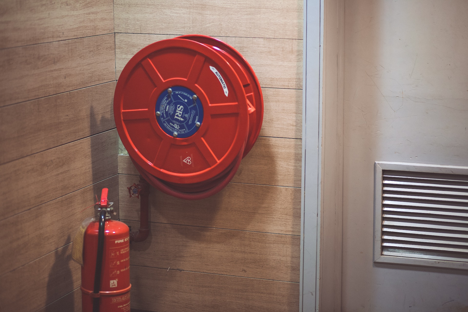 Red fire extinguisher