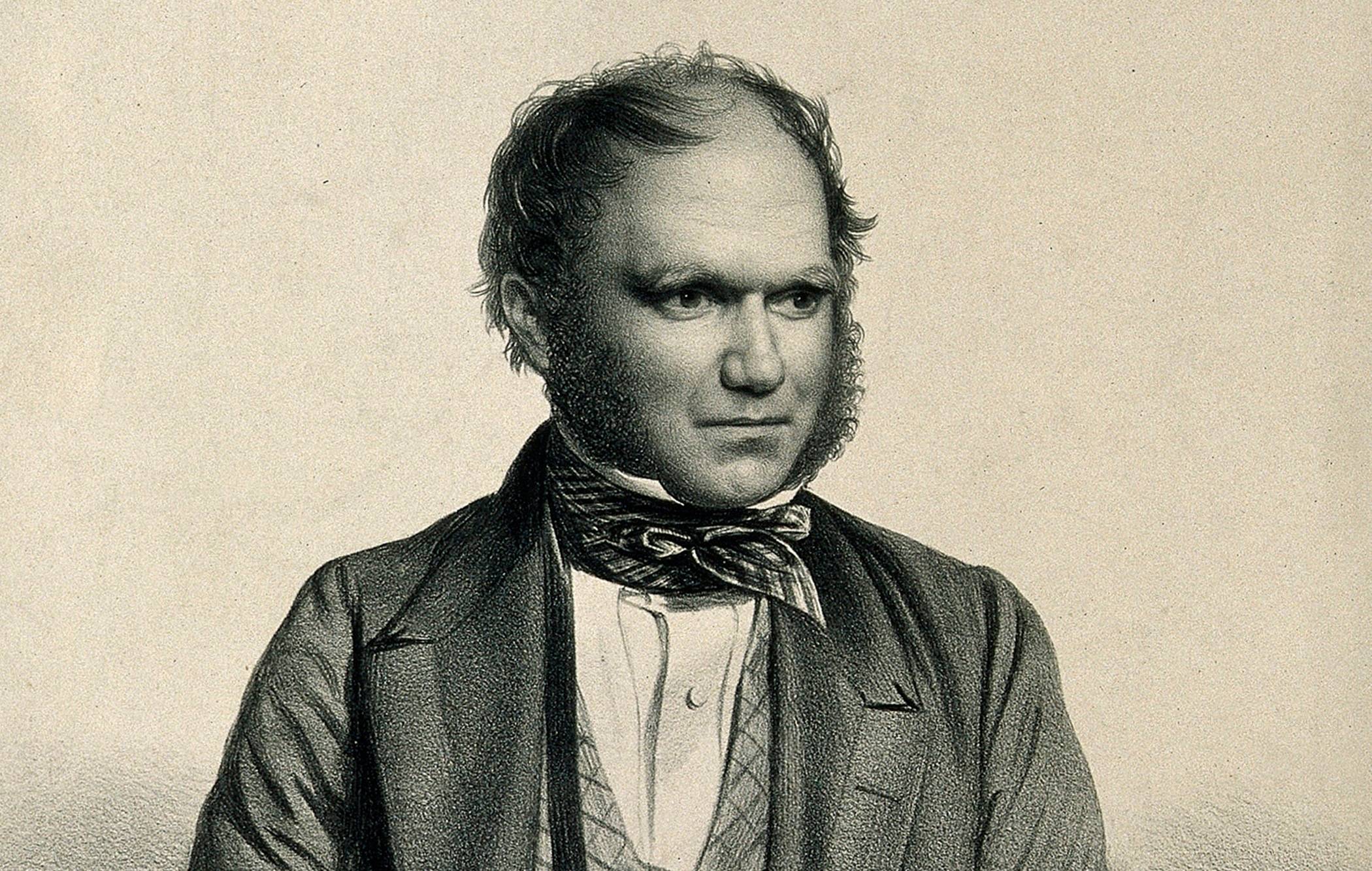 Charles Robert Darwin, aged 40. Lithograph by T. H. Maguire in suit