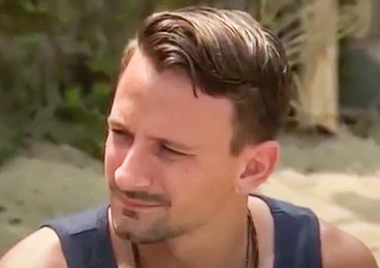 Screenshot: Evan Bass is looking at side  - from Bachelor in Paradise (American TV series)