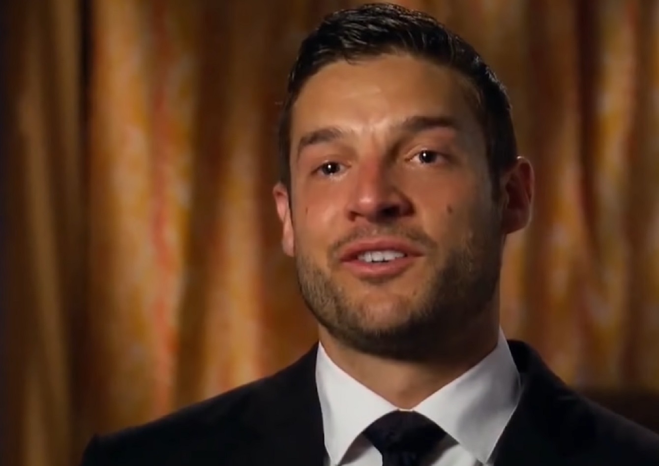 Screenshot: - Garrett Yrigoyen is looking and talking at camera from The Bachelorette (American Tv Series)