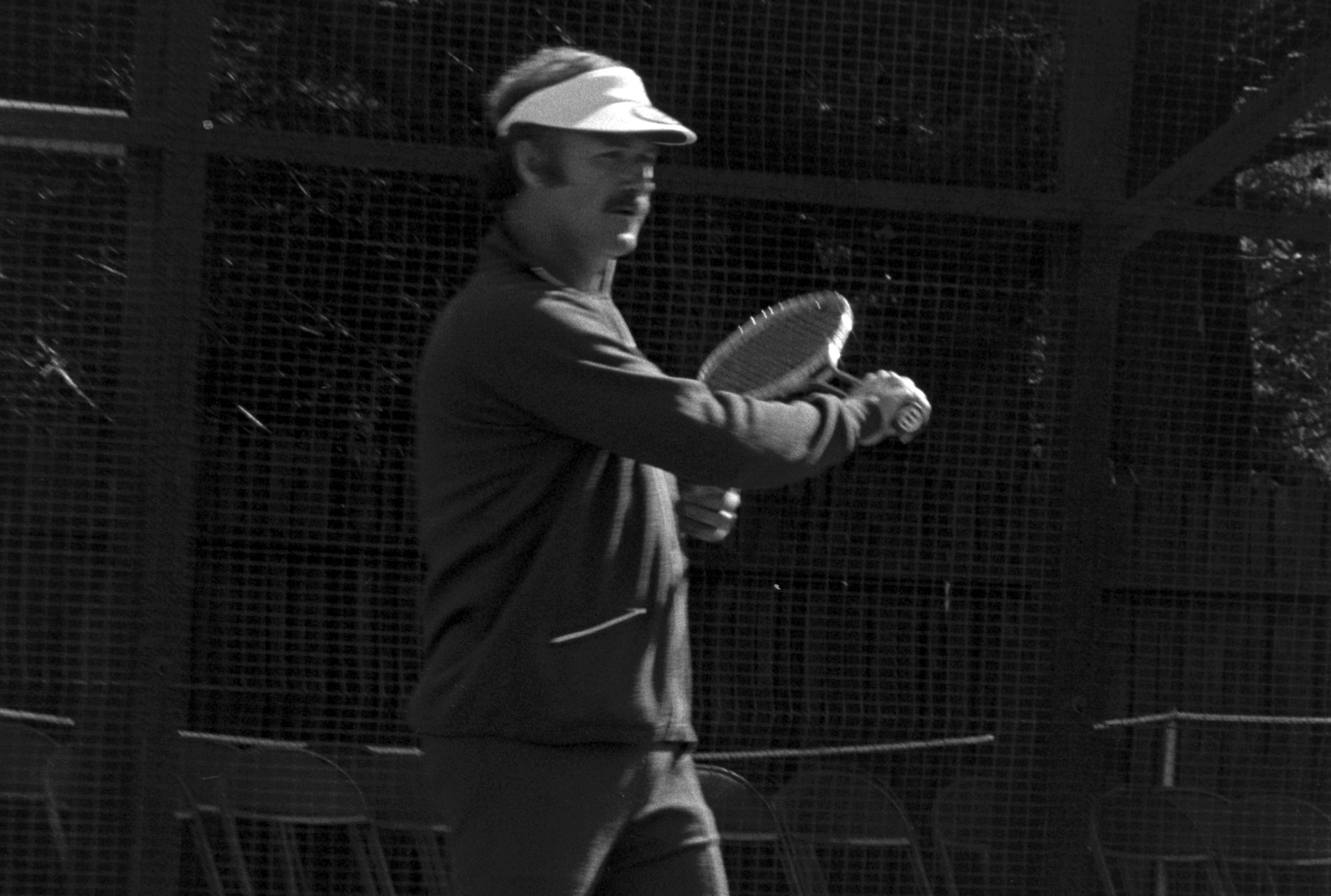 Gene Hackman participates in the Fourth Annual Clint Eastwood Celebrity Tennis Tournament at the Beach and Tennis Club in Pebble Beach, California