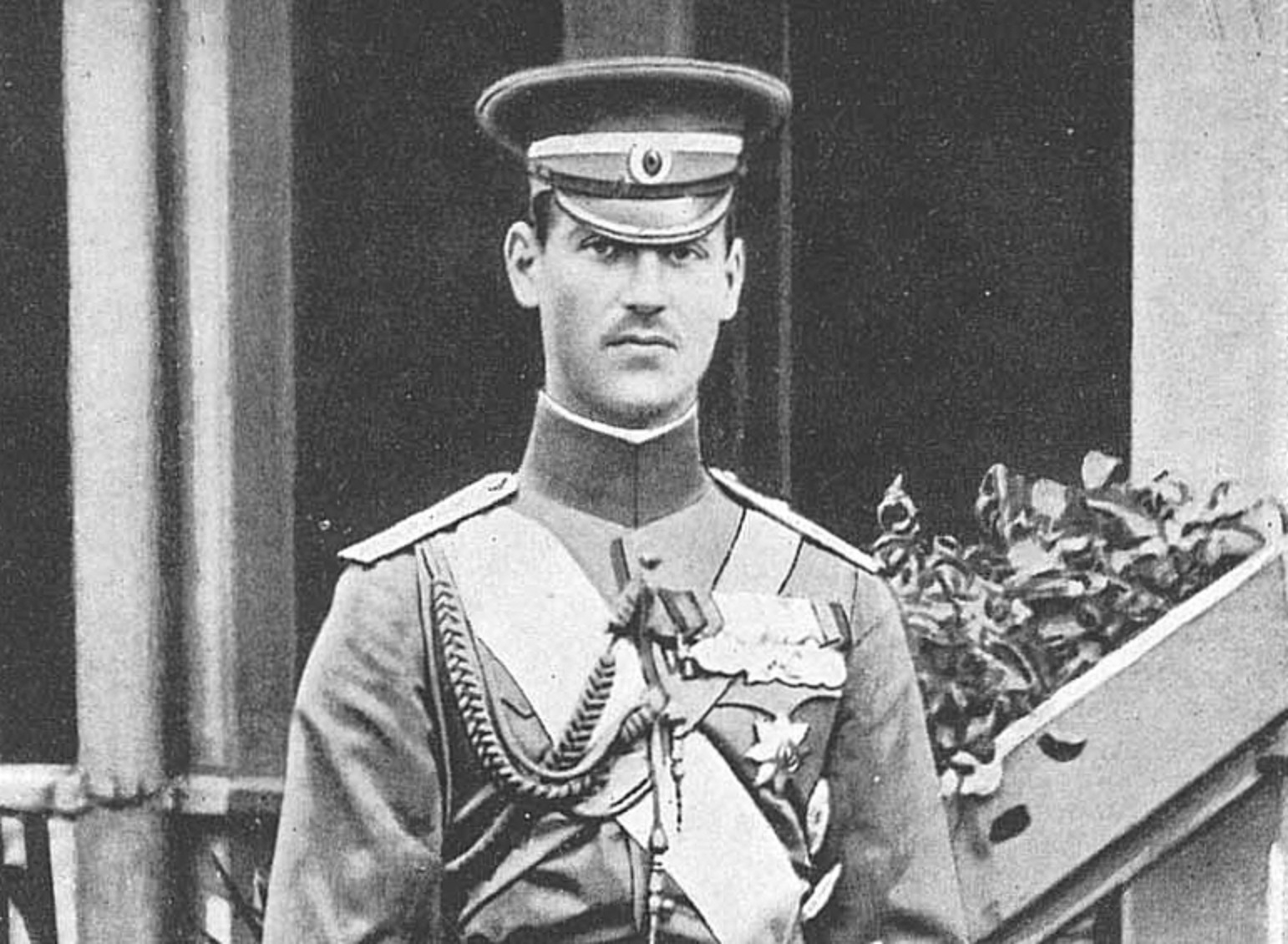 B&W photo of Grand Duke Michael Alexandrovich in military uniform - circa 1915