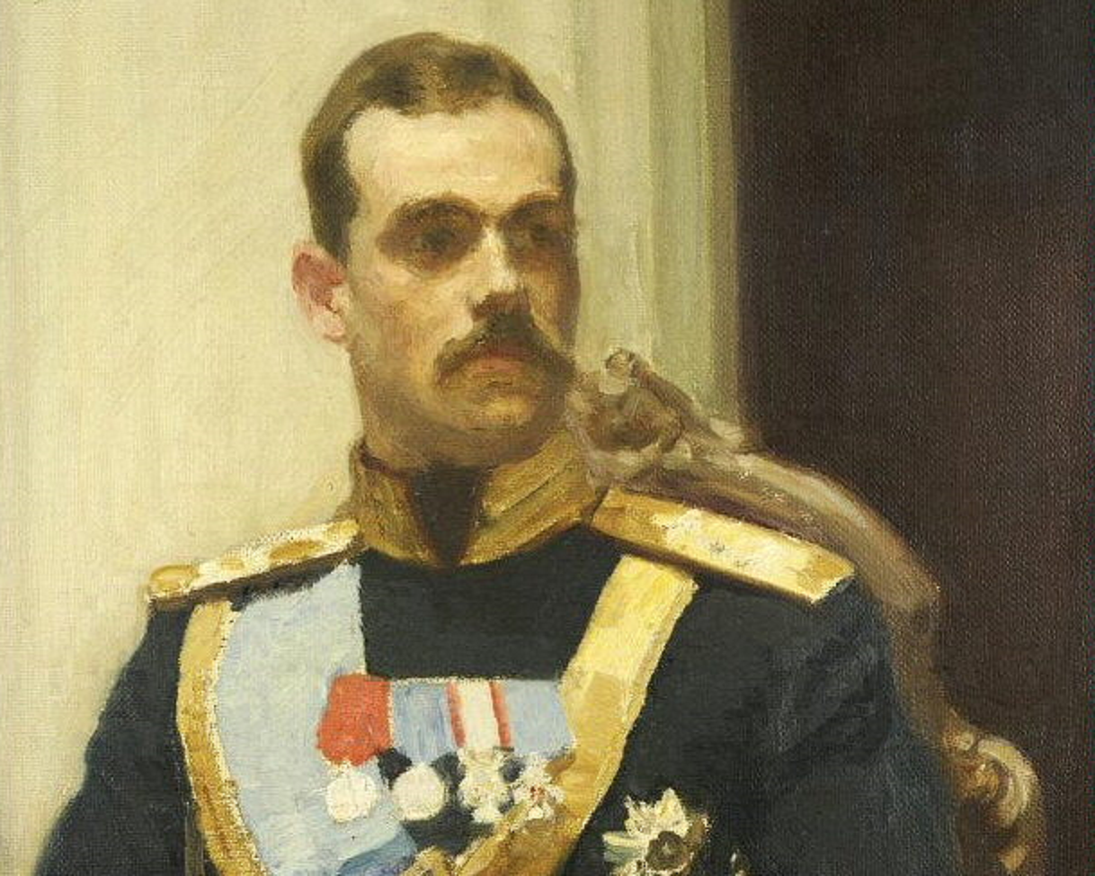Painting of Grand Duke Mikhail Alexandrovich Romanov wearing military uniform - 1901