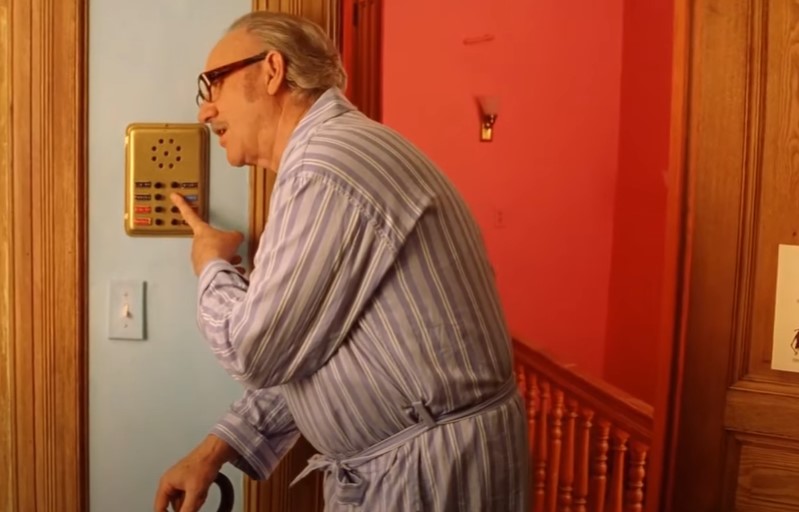 Gene Hackman in The Royal Tenenbaums wearing pajamas