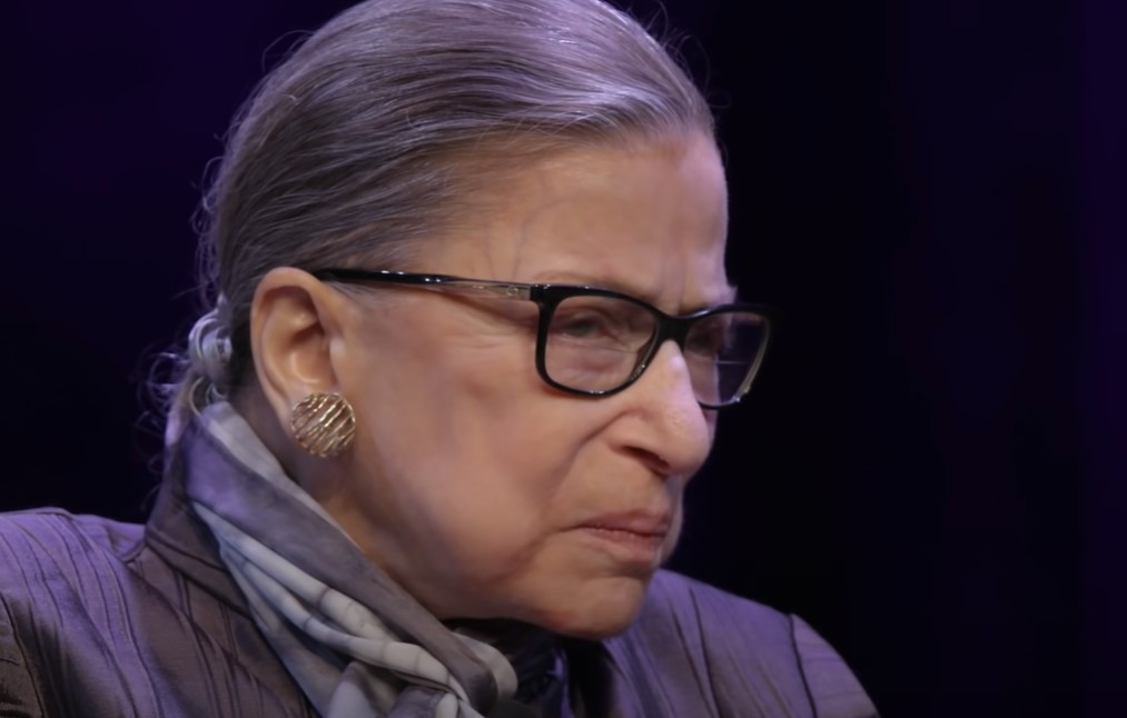 Ruth Bader Ginsburg in blue top