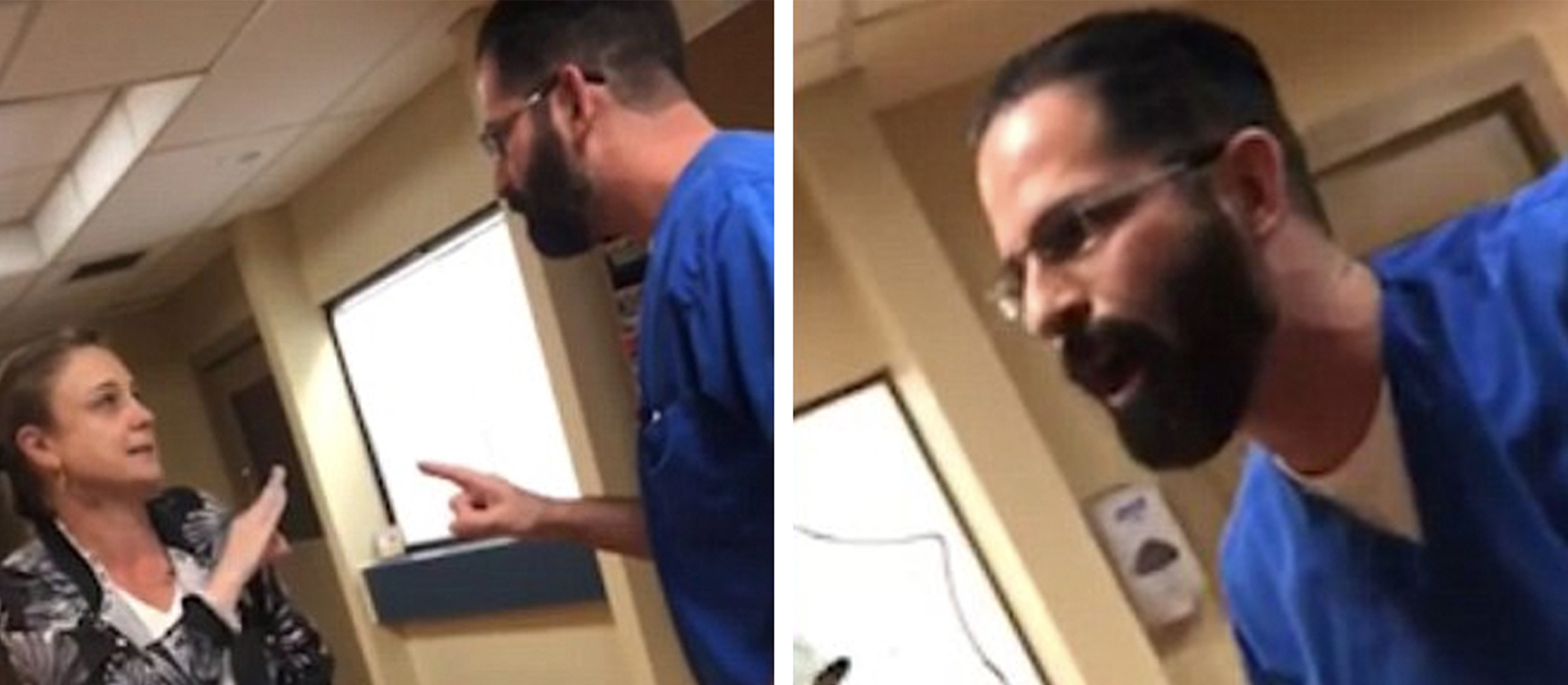 Pharmacist is consulting customer in drugstore.