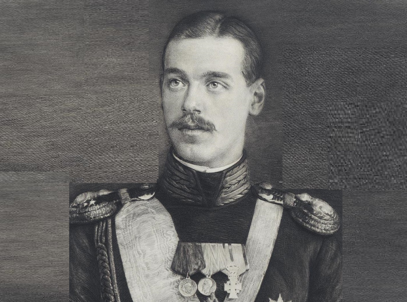 Portrait of Michael Alexandrovish Of Russia wearing military uniform - circa 1914-1916