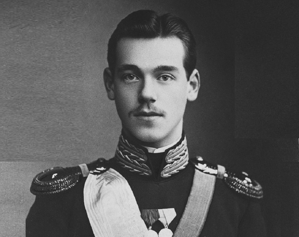 B&W photo of Grand Duke Michael Alexandrovitch looking at camera - 1898