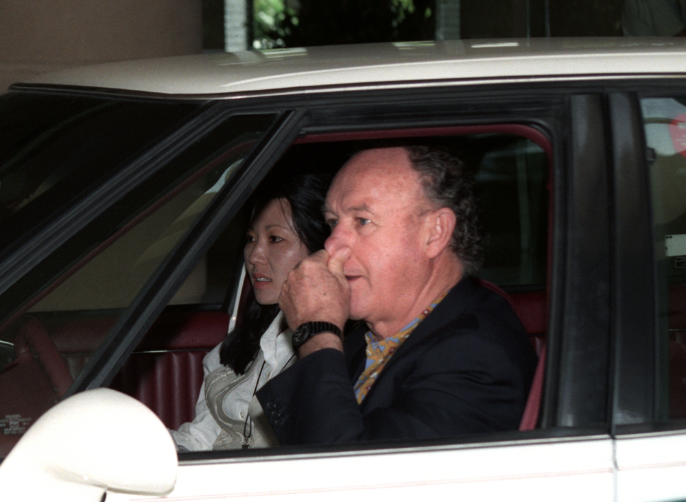 Actor Gene Hackman is spotted driving
