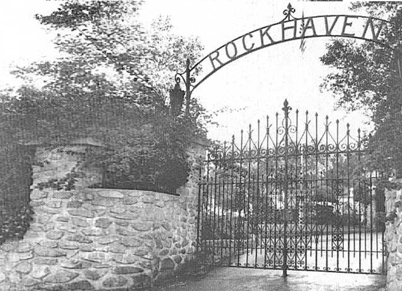 B&W Photo of Gates to Rockhaven Sanitarium - 2008