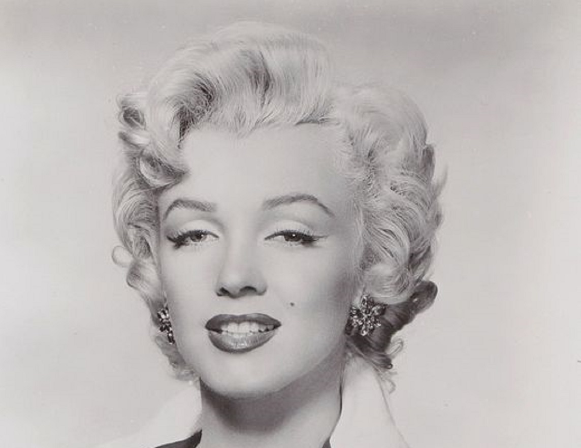 B&W Portrait of Marilyn Monroe smiling and looking at camera - 1953