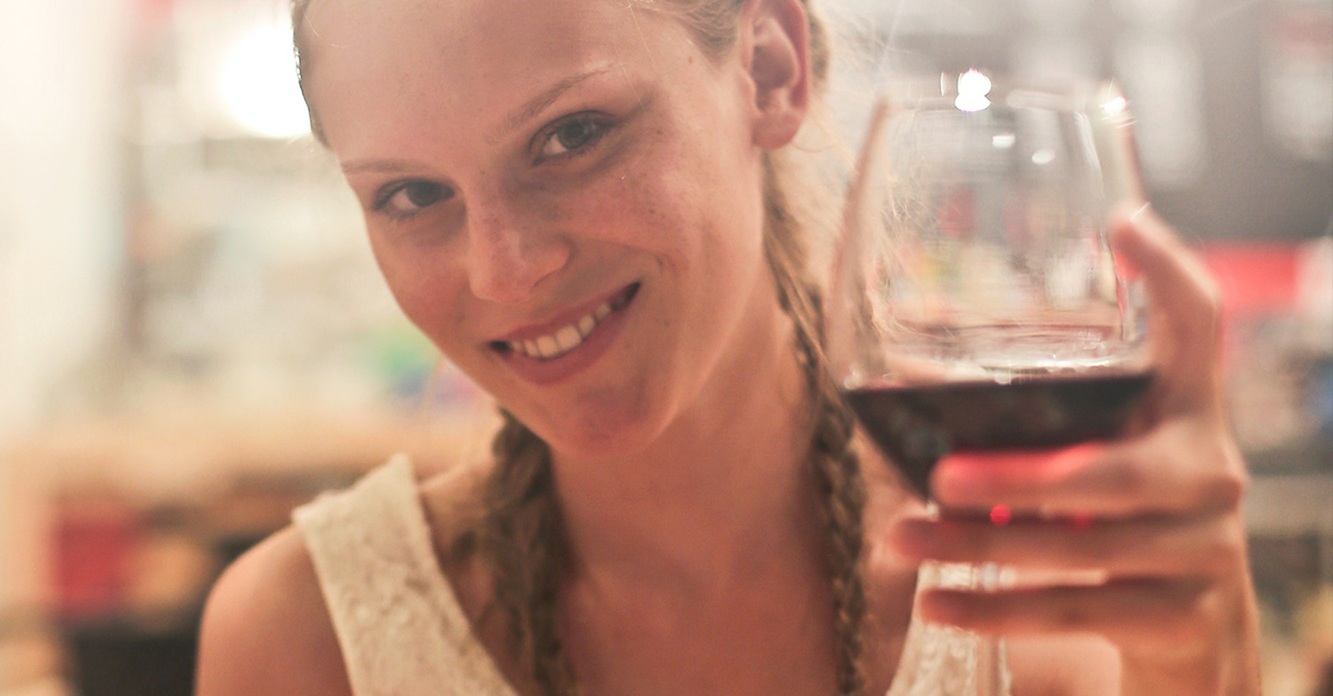 Woman Holding A Wine Glass