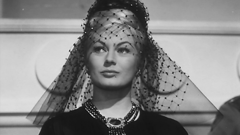 Anita Ekberg in black