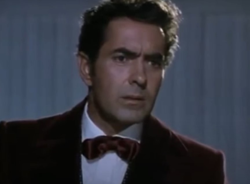 Tyrone Power in The Mississippi Gambler in tuxedo