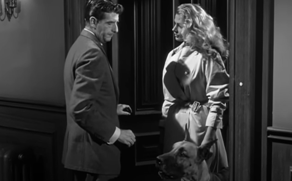 Anita Ekberg  in Screaming Mimi wearing trench coat