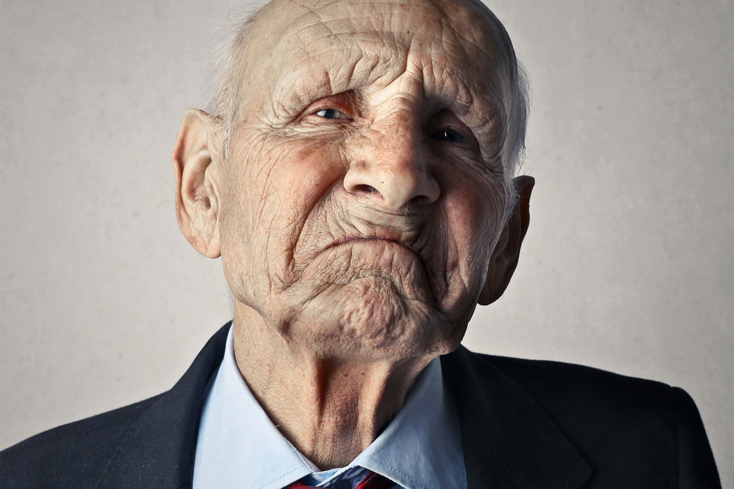 Angry Old Man Wearing A Suit