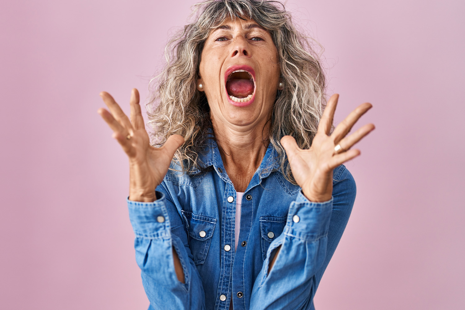 Screaming Middle-Aged Woman