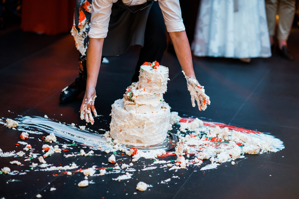 ruined wedding cake