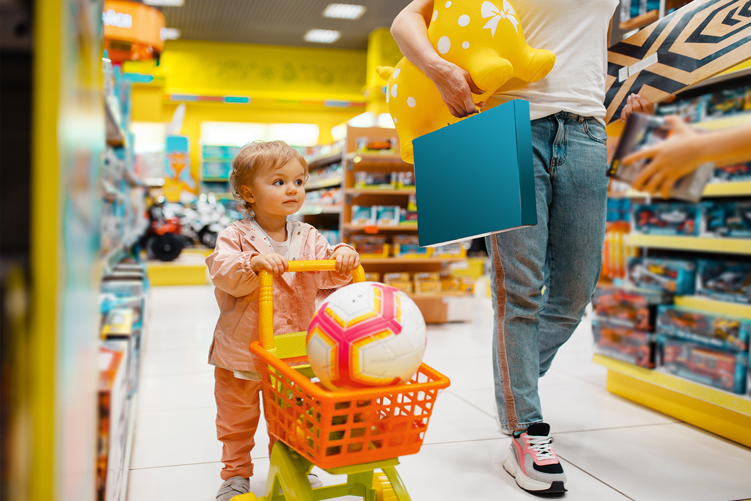 Little Girl In A Toy Store