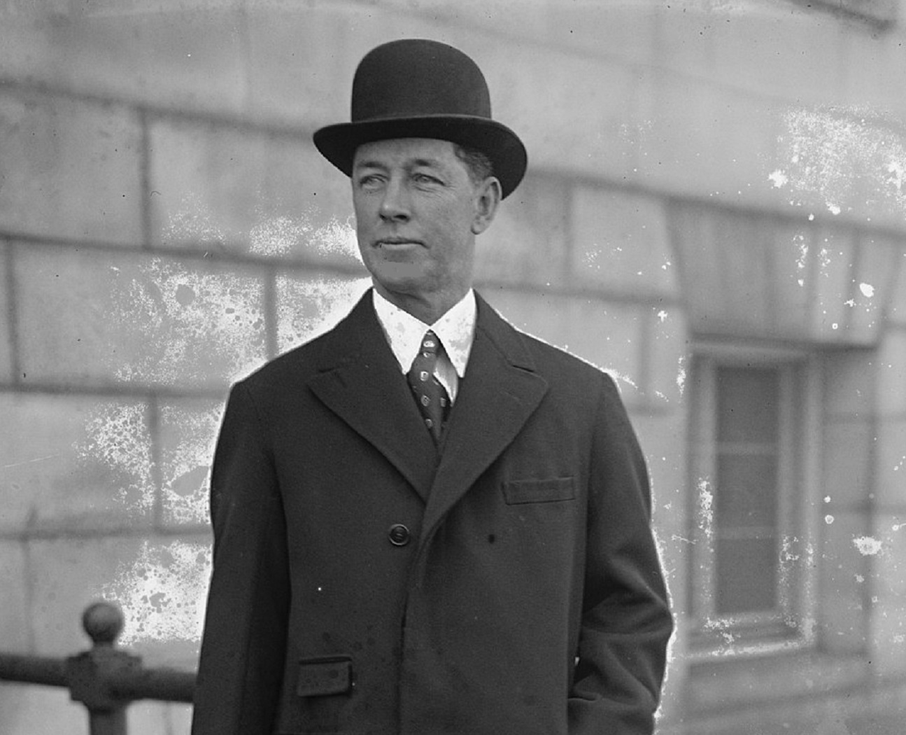 Harry Payne Whitney, Jr is looking at side - 1924