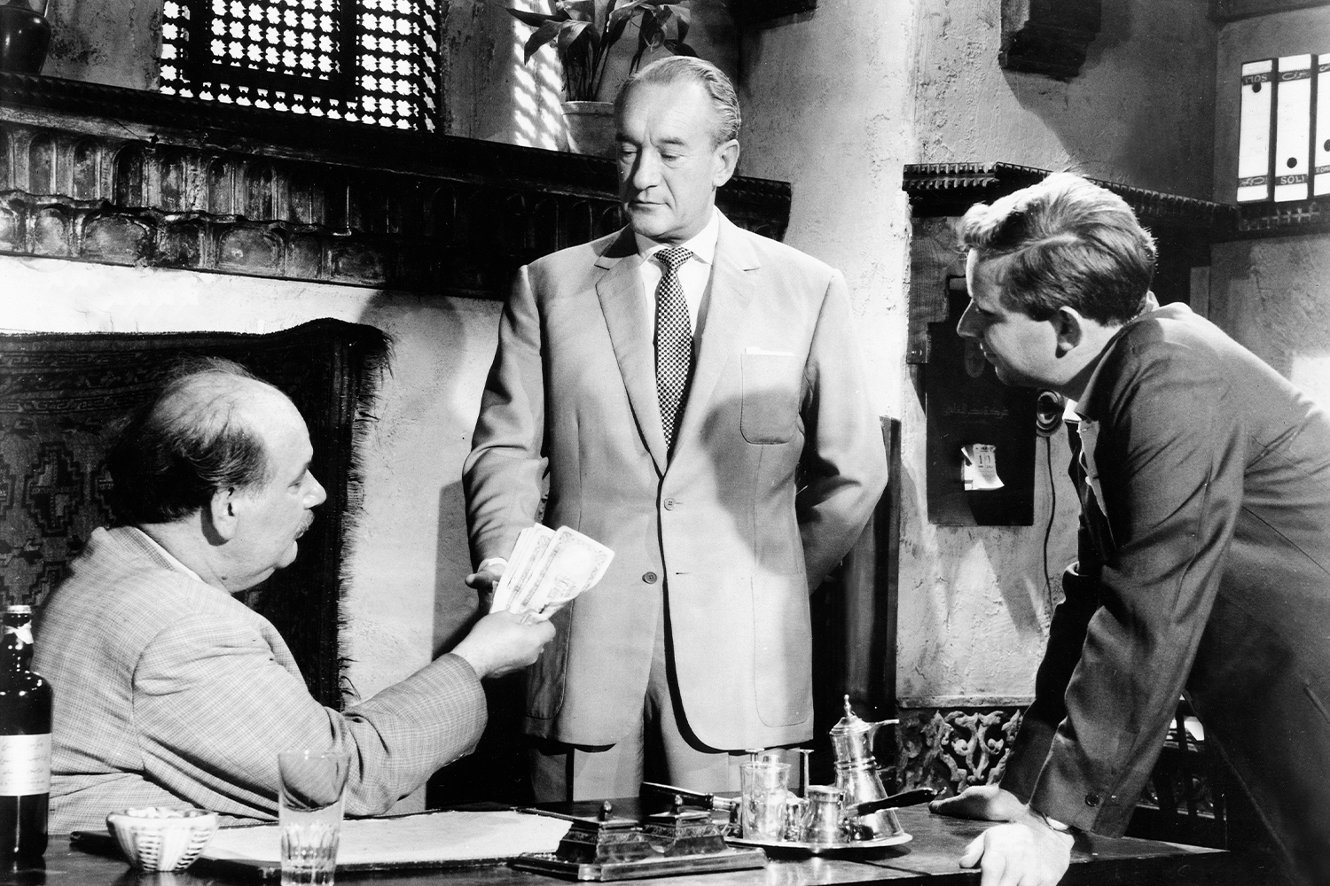 George Sanders With Two Men