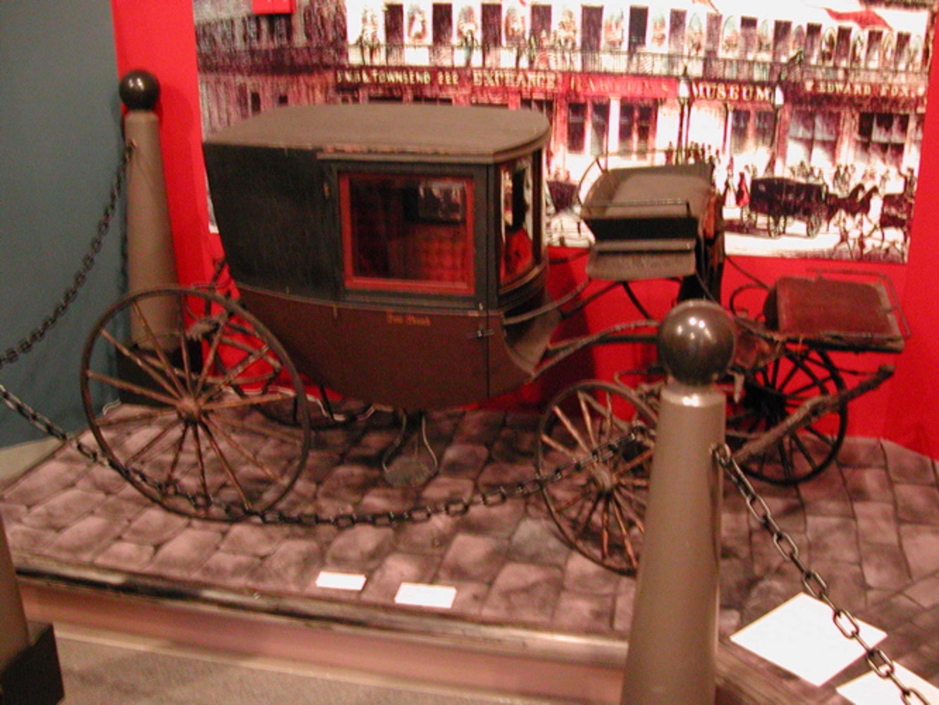 Lavinia Warren and Tom Thumb's carriage in Barnum Museum - 2005