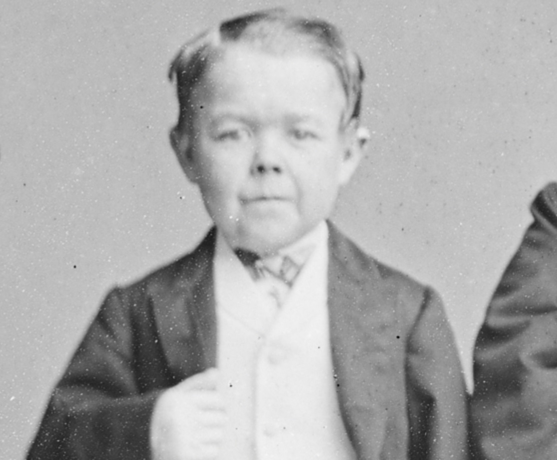 B&W photo of George Washington Morrison Nutt looking at camera - circa 1860 and circa 1870