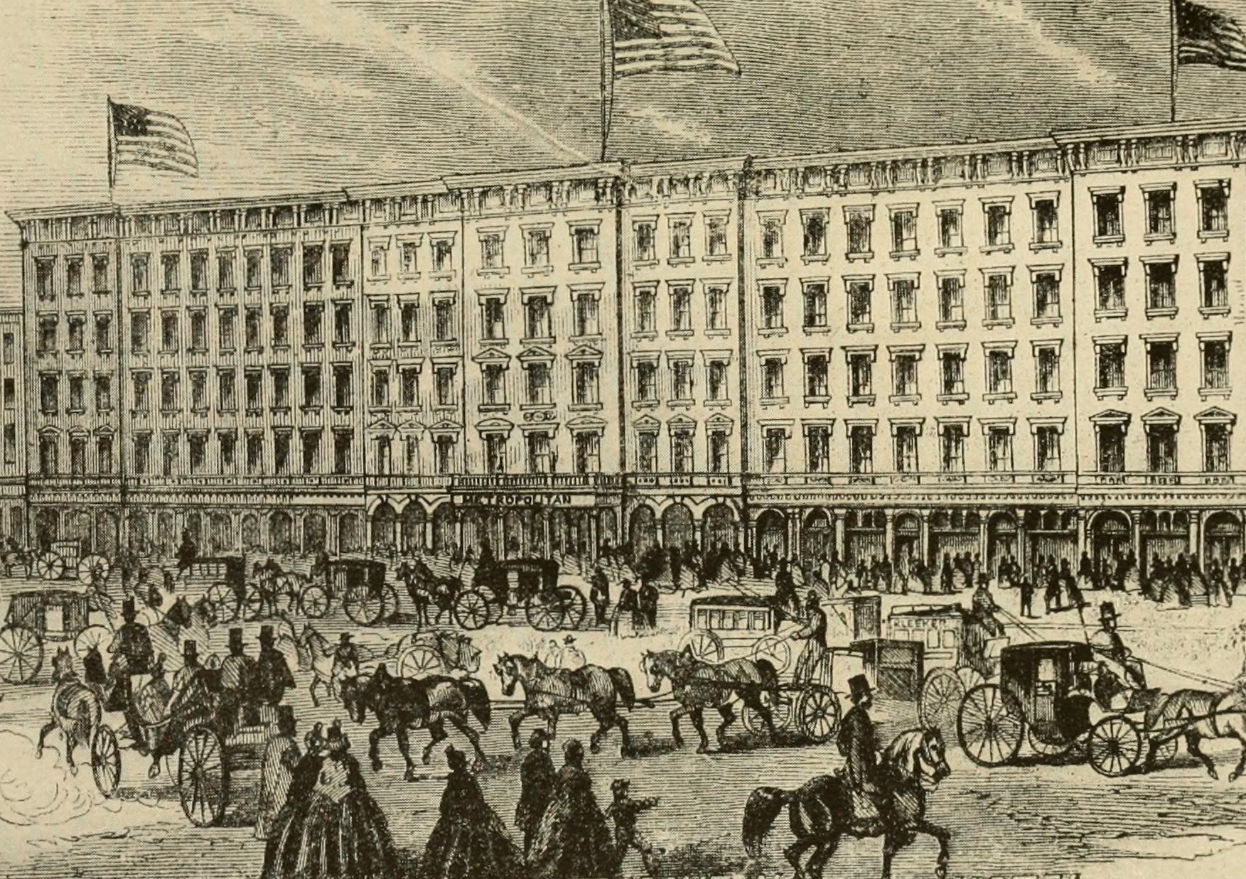 B&W photo of Metropolitan Hotel (New York City) - 1911