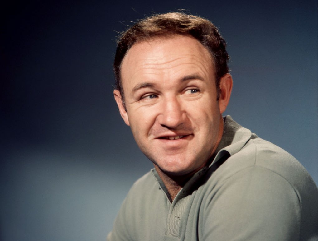 American actor, novelist and winner of two Academy Awards, four Golden Globes, one Screen Actors Guild Awards and two BAFTAs, Gene Hackman poses for a portrait, circa 1965 in green shirt