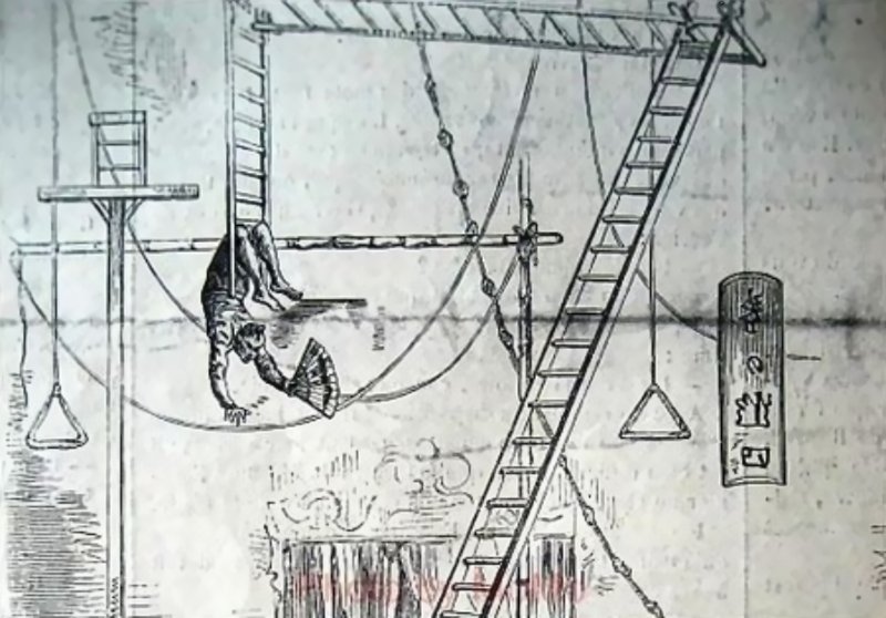 Japanese acrobat in Paris Expo 1867