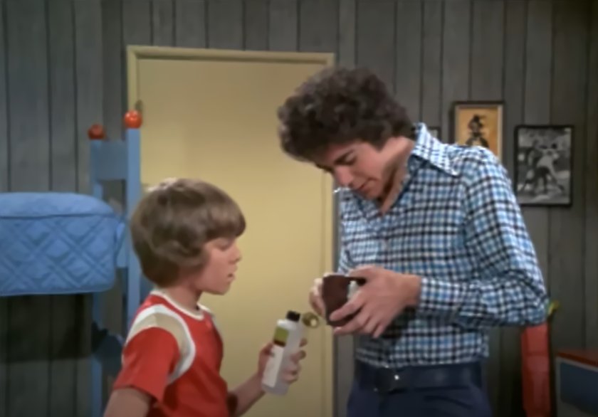 Bobby Brady in red t-shirt