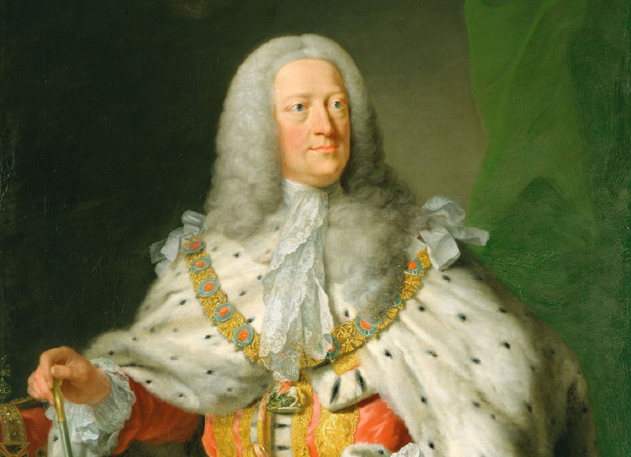 Portrait of George II of Great Britain looking at front - circa 1755-1757