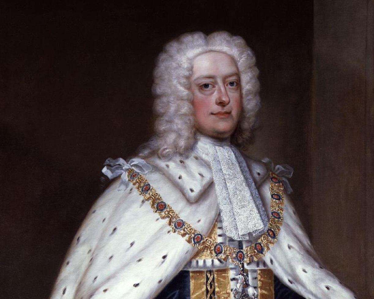 Portrait of King George II looking at front - circa 1727