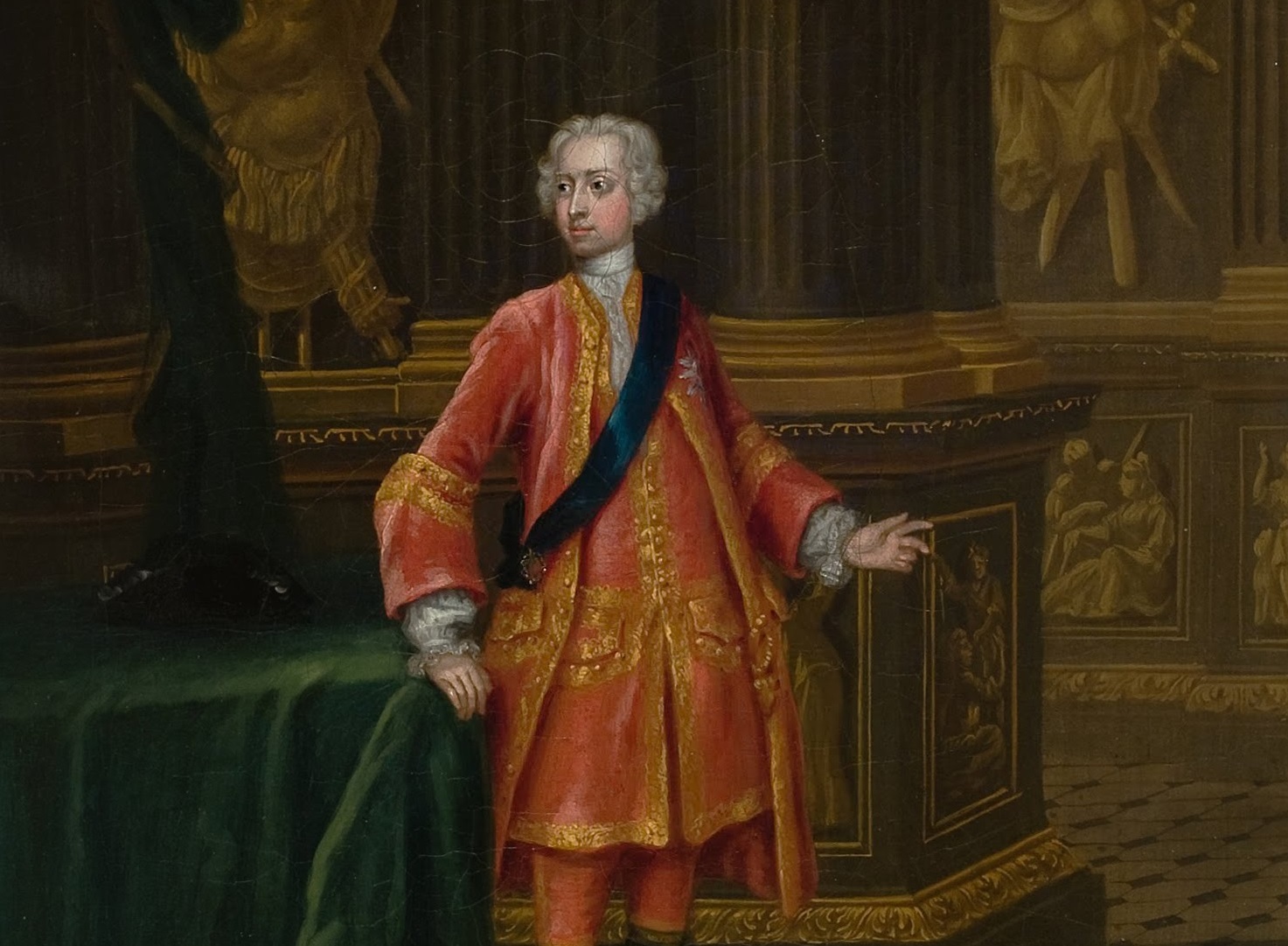 Painting of Frederick, Prince of Wales wearing red royal outfit - 1731