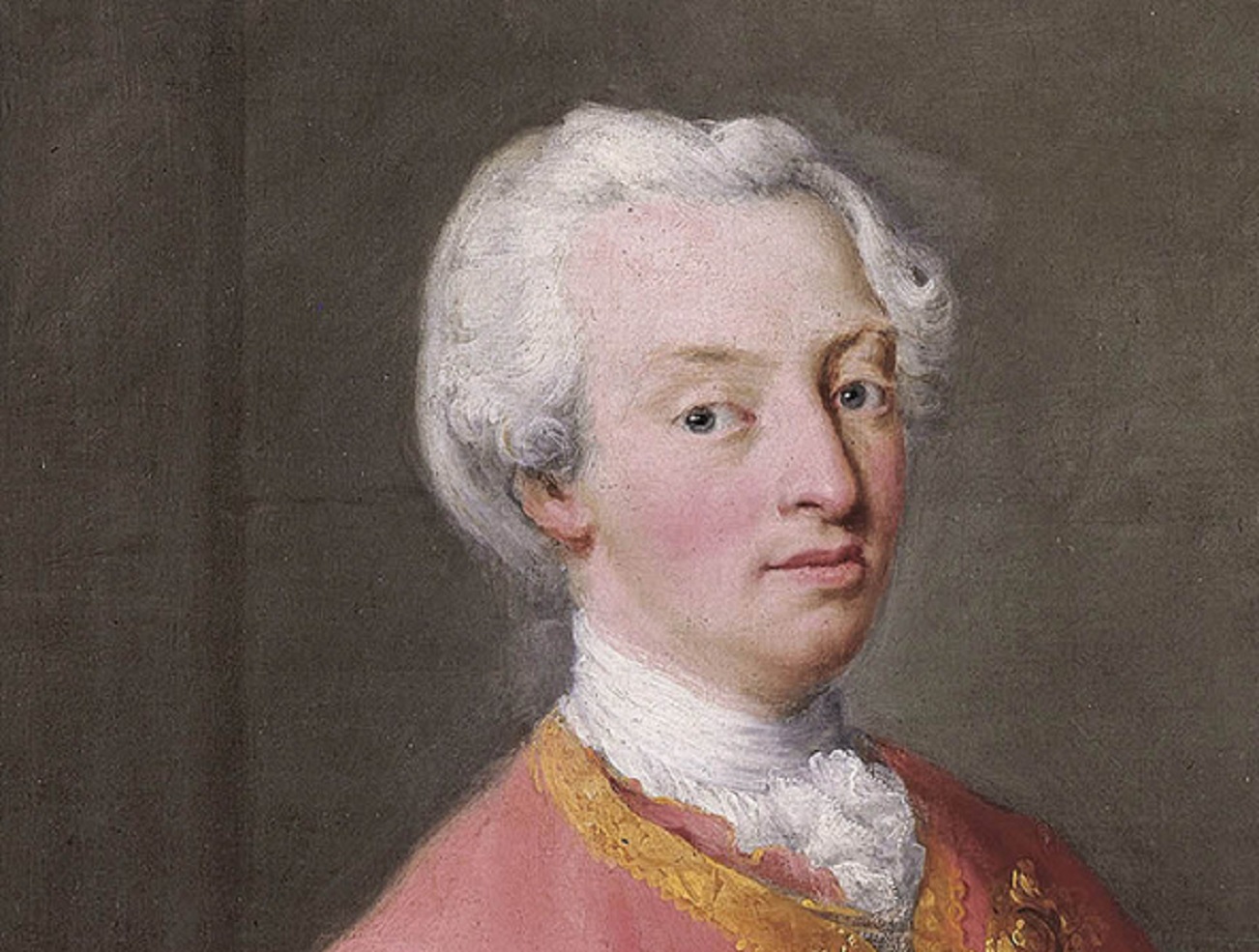 Portrait painting of Frederick, Prince of Wales wearing red royal outfit - 1735