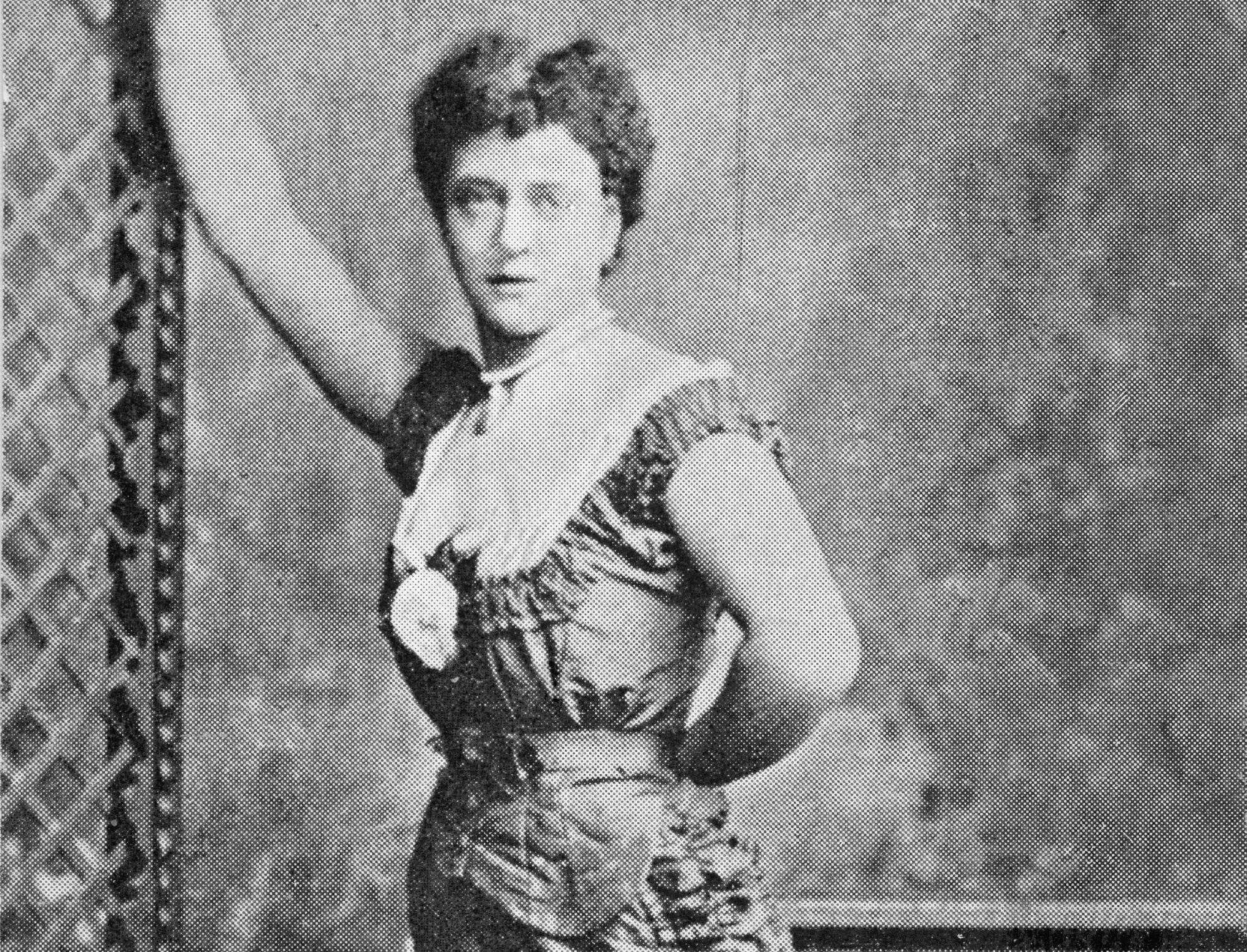 Rossa Maria Richter, billed as 'Zazel', the world's first female human cannonball  posing for a portrait