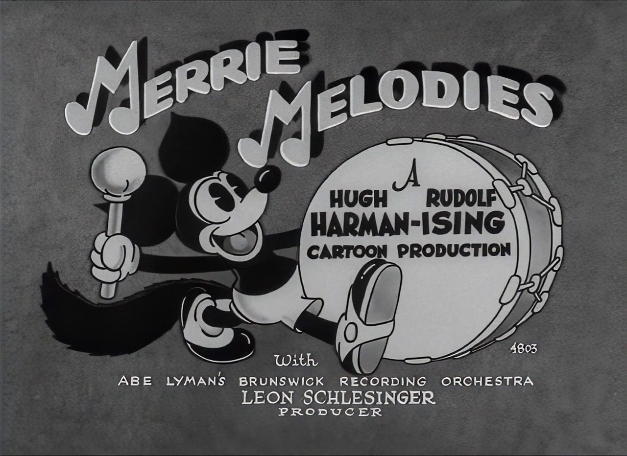 Merrie Melodies title card with Foxy
