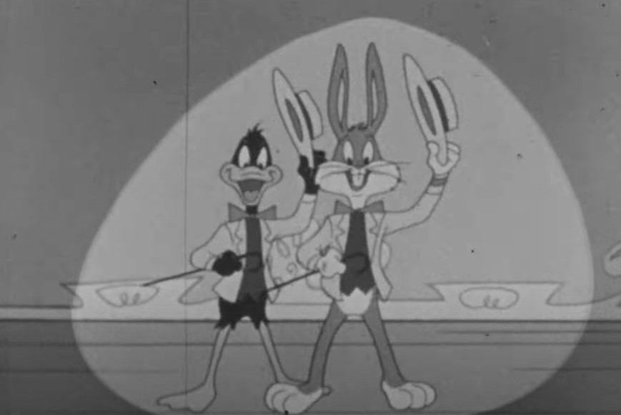 Bugs Bunny dancing with daffy duck
